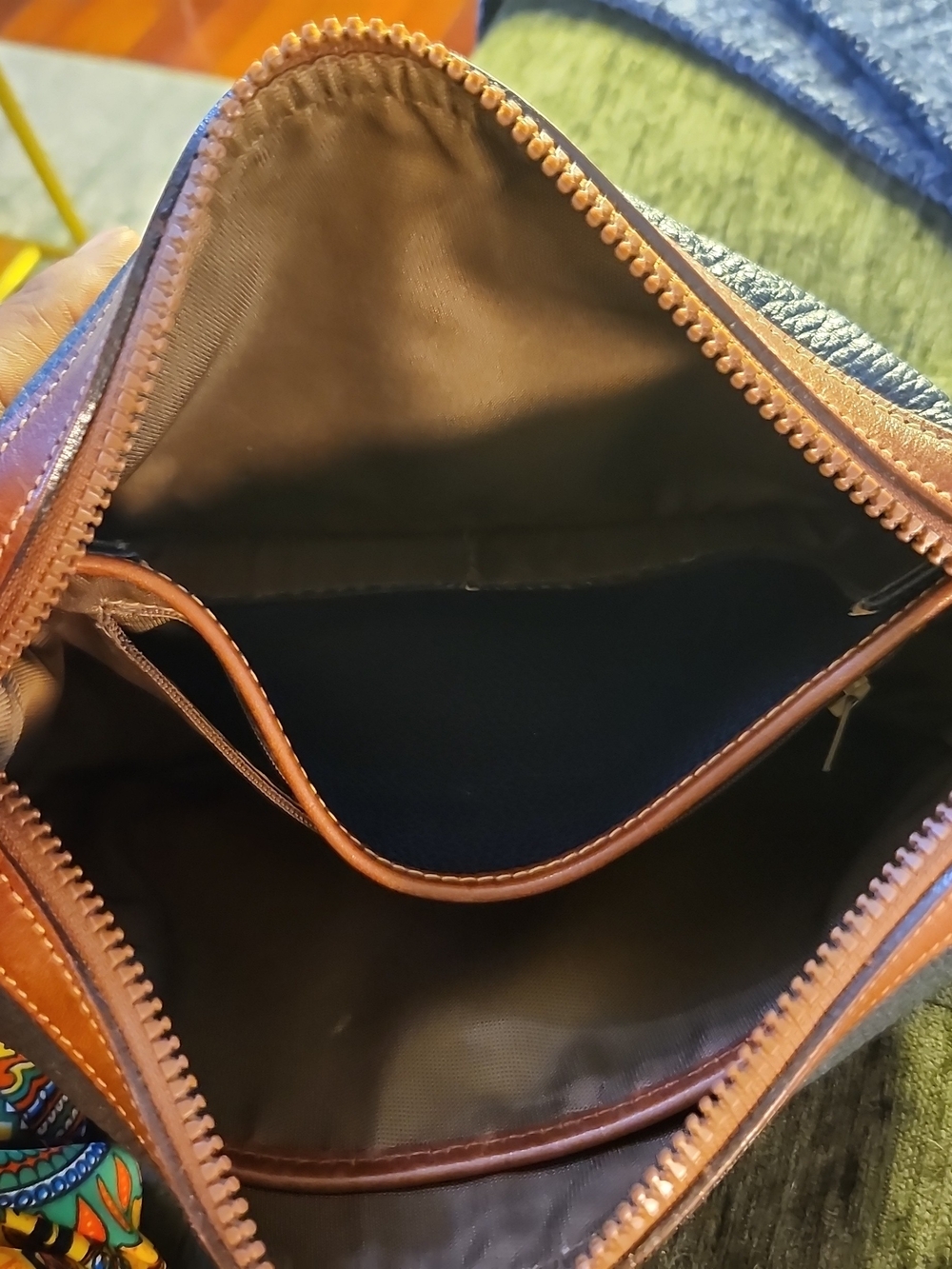 Coach Richmond Bag Vintage Pebbled Leather Crossbody Bag Black/Brown 1992 Italy! - Picture 10 of 16